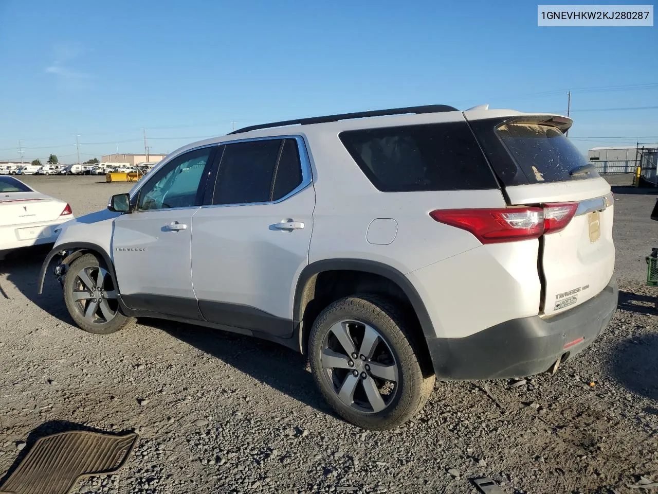 2019 Chevrolet Traverse Lt VIN: 1GNEVHKW2KJ280287 Lot: 72215704