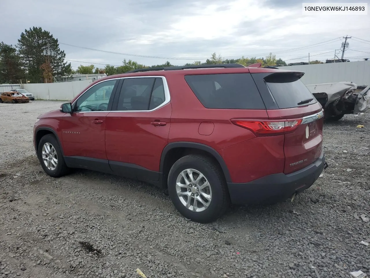 1GNEVGKW6KJ146893 2019 Chevrolet Traverse Lt