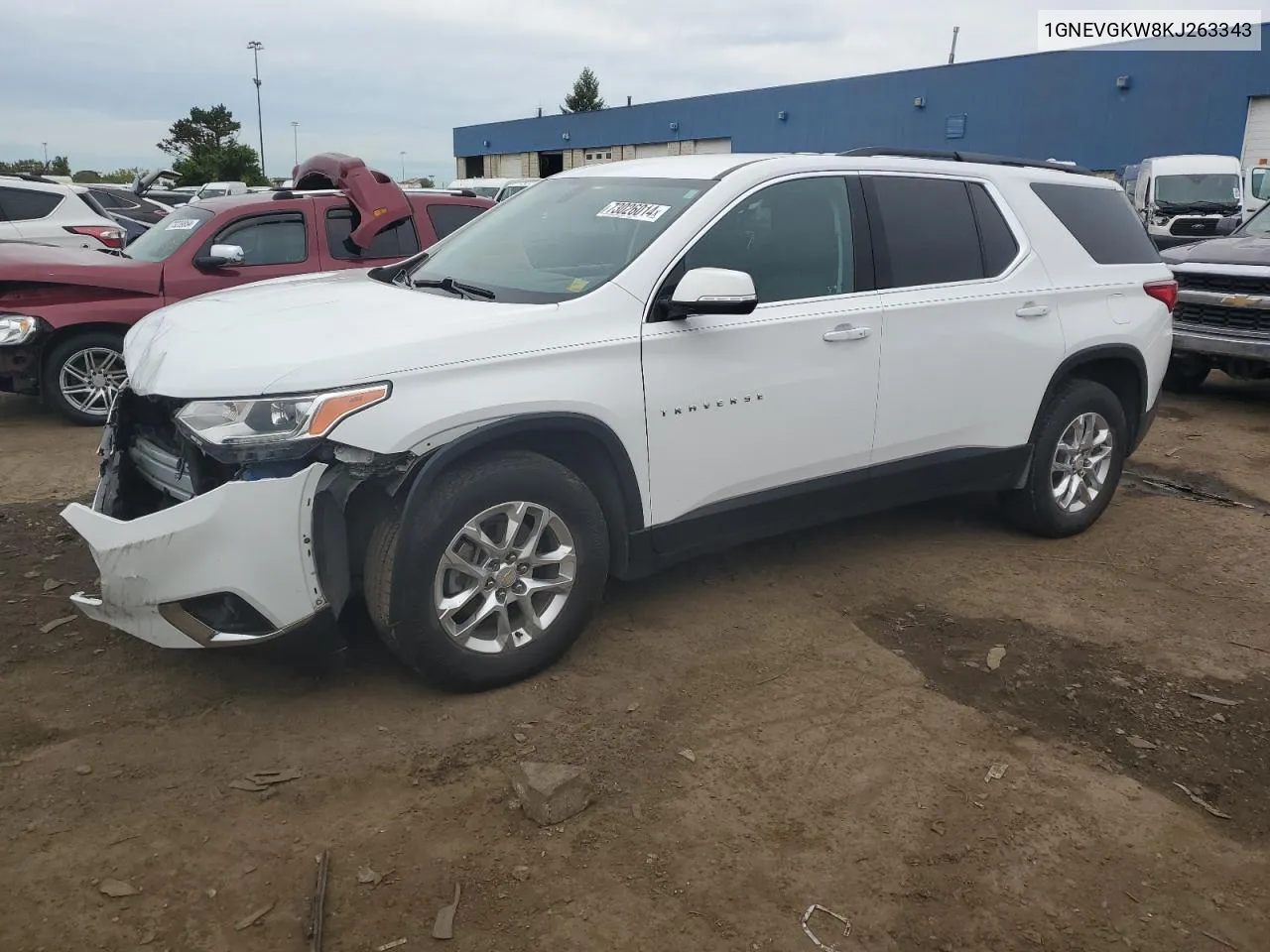 1GNEVGKW8KJ263343 2019 Chevrolet Traverse Lt