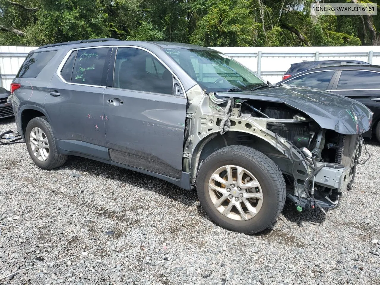 2019 Chevrolet Traverse Lt VIN: 1GNERGKWXKJ316161 Lot: 73027734