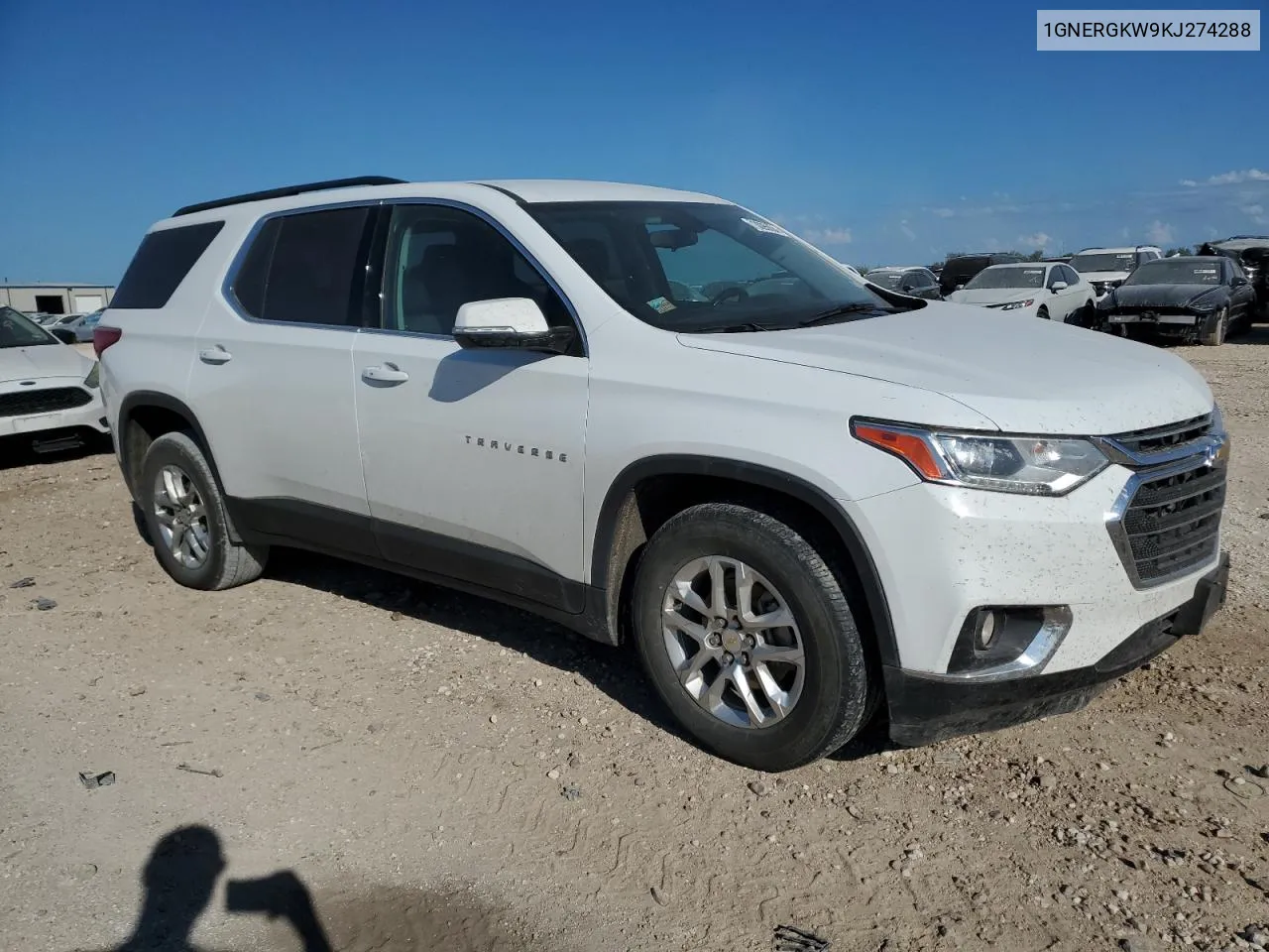 2019 Chevrolet Traverse Lt VIN: 1GNERGKW9KJ274288 Lot: 73095004