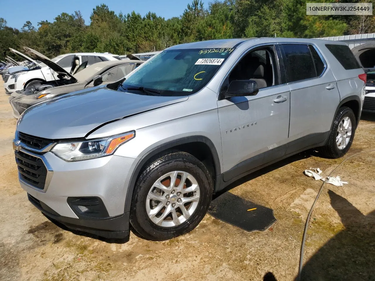 2019 Chevrolet Traverse Ls VIN: 1GNERFKW3KJ254449 Lot: 73926874