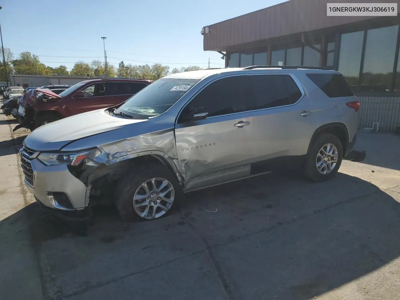 2019 Chevrolet Traverse Lt VIN: 1GNERGKW3KJ306619 Lot: 74258184