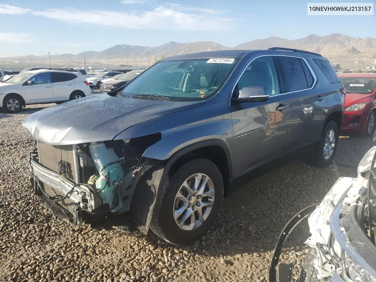 2019 Chevrolet Traverse Lt VIN: 1GNEVHKW6KJ213157 Lot: 74272164