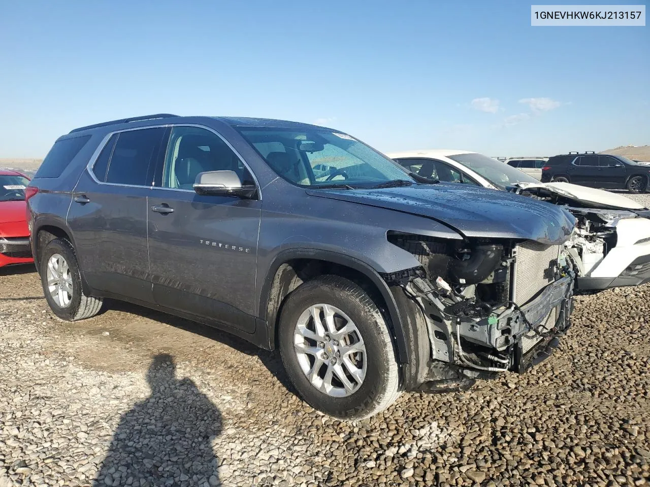 2019 Chevrolet Traverse Lt VIN: 1GNEVHKW6KJ213157 Lot: 74272164