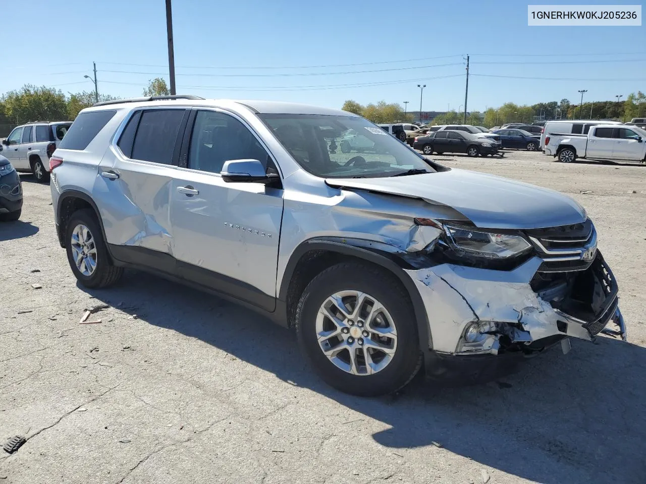 2019 Chevrolet Traverse Lt VIN: 1GNERHKW0KJ205236 Lot: 74526464