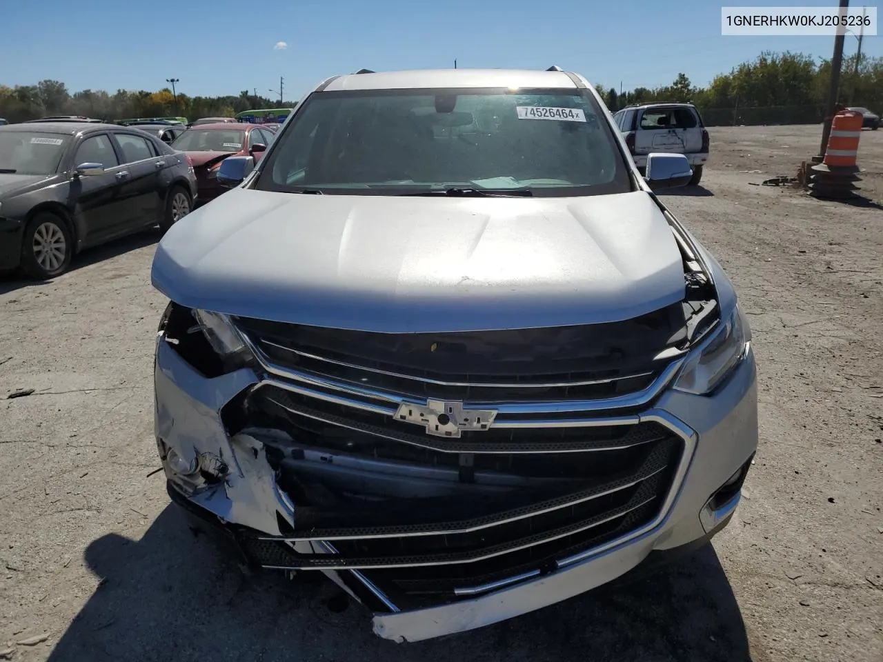 2019 Chevrolet Traverse Lt VIN: 1GNERHKW0KJ205236 Lot: 74526464