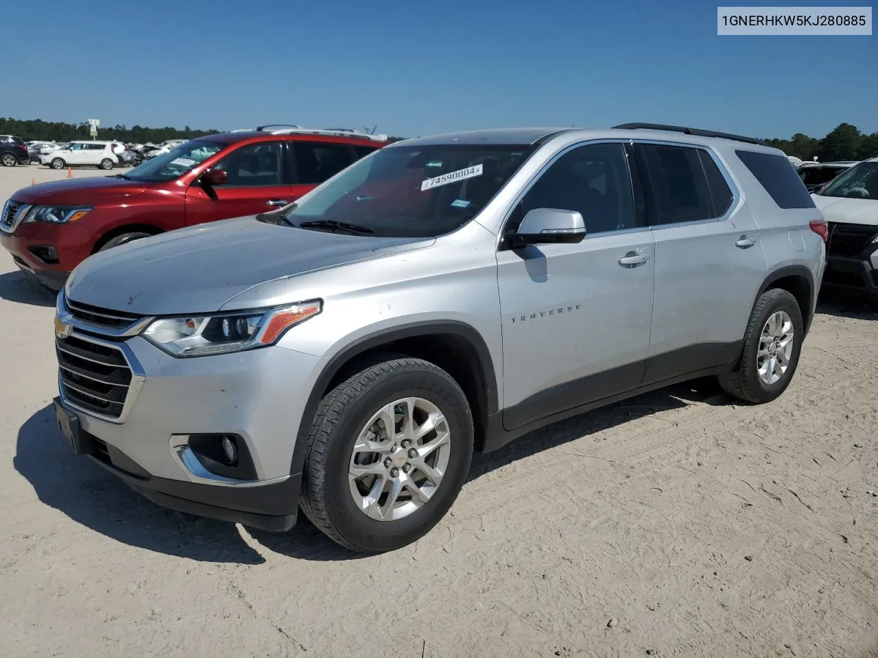 2019 Chevrolet Traverse Lt VIN: 1GNERHKW5KJ280885 Lot: 74590004