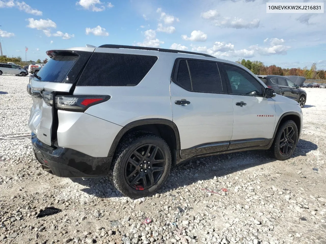 2019 Chevrolet Traverse Premier VIN: 1GNEVKKW2KJ216831 Lot: 74734194