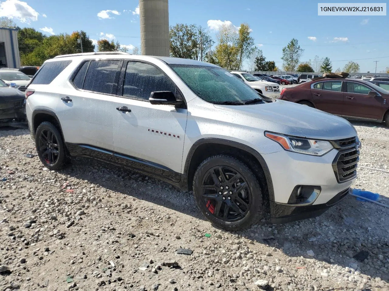 2019 Chevrolet Traverse Premier VIN: 1GNEVKKW2KJ216831 Lot: 74734194