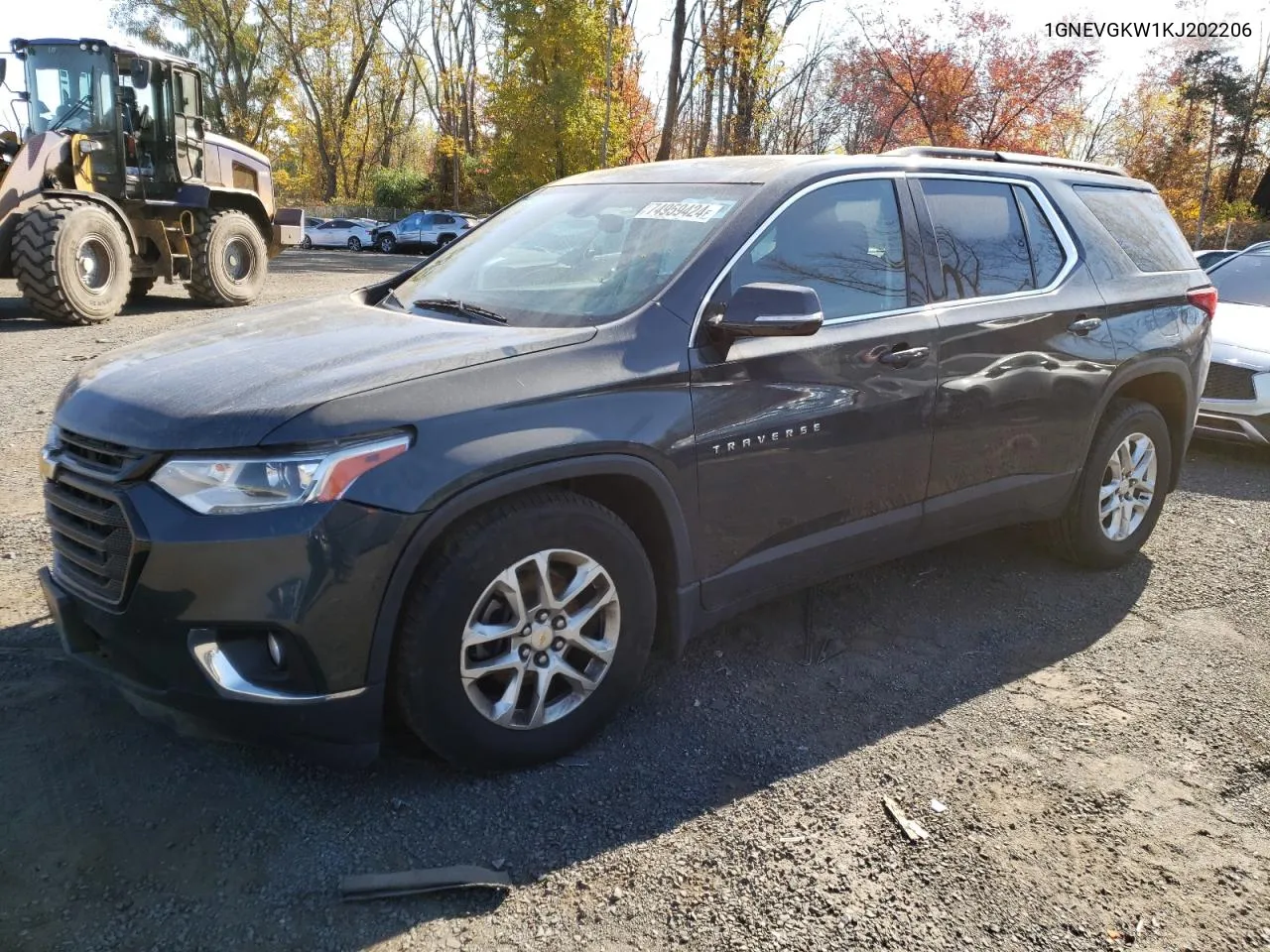 2019 Chevrolet Traverse Lt VIN: 1GNEVGKW1KJ202206 Lot: 74959424