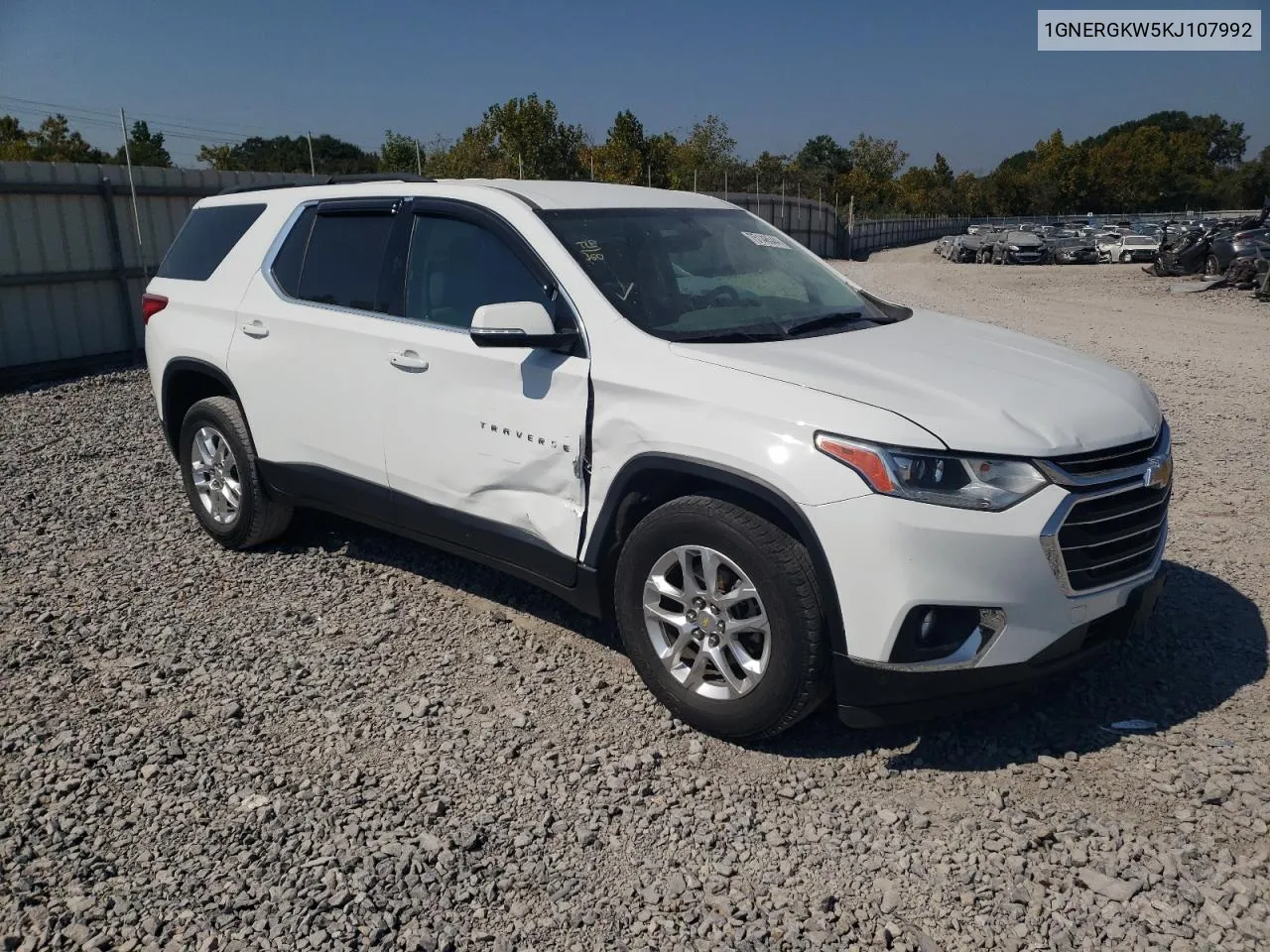 2019 Chevrolet Traverse Lt VIN: 1GNERGKW5KJ107992 Lot: 75148544