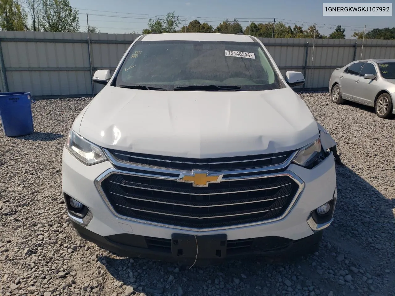 2019 Chevrolet Traverse Lt VIN: 1GNERGKW5KJ107992 Lot: 75148544