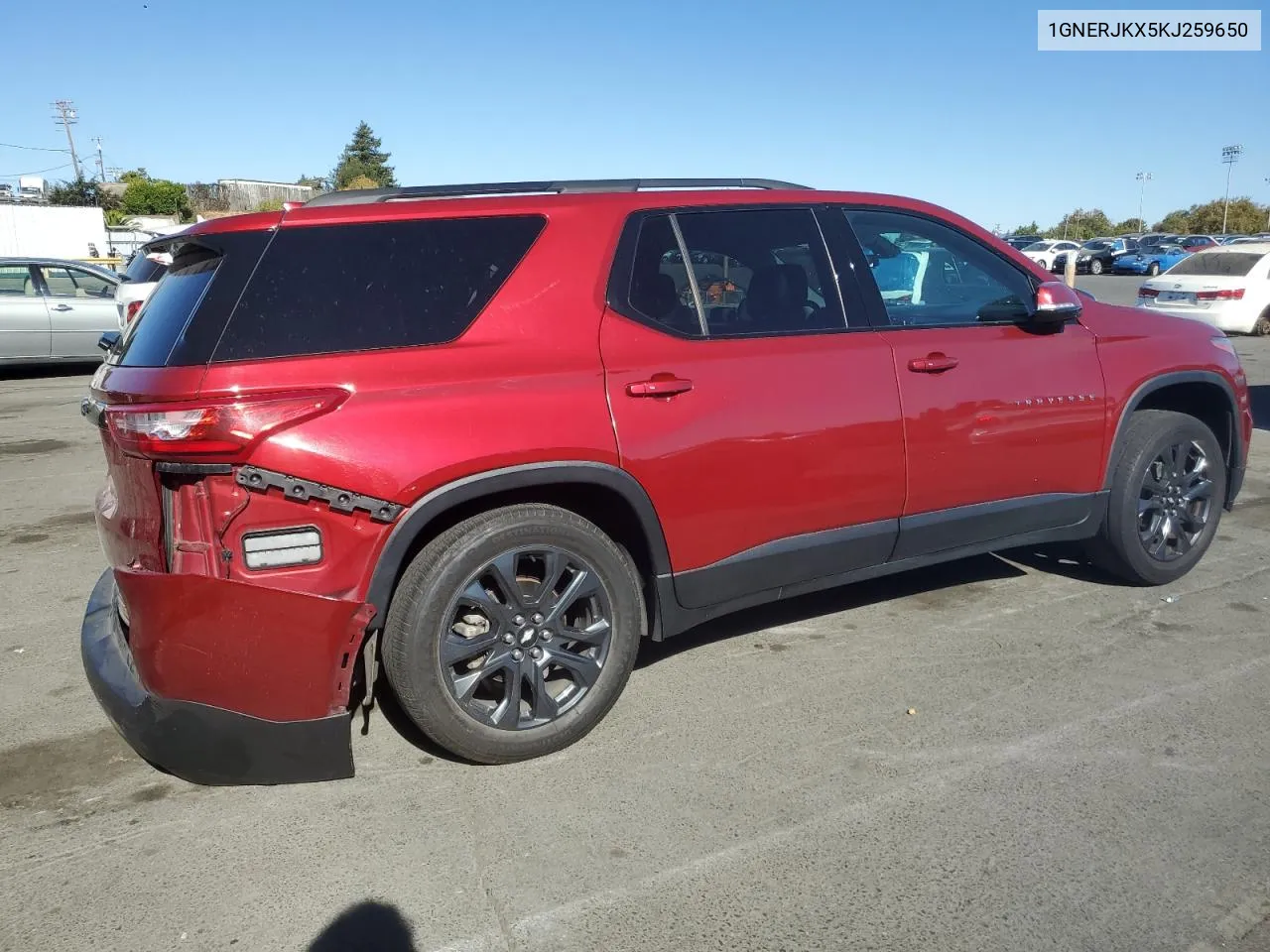 2019 Chevrolet Traverse Rs VIN: 1GNERJKX5KJ259650 Lot: 76806194