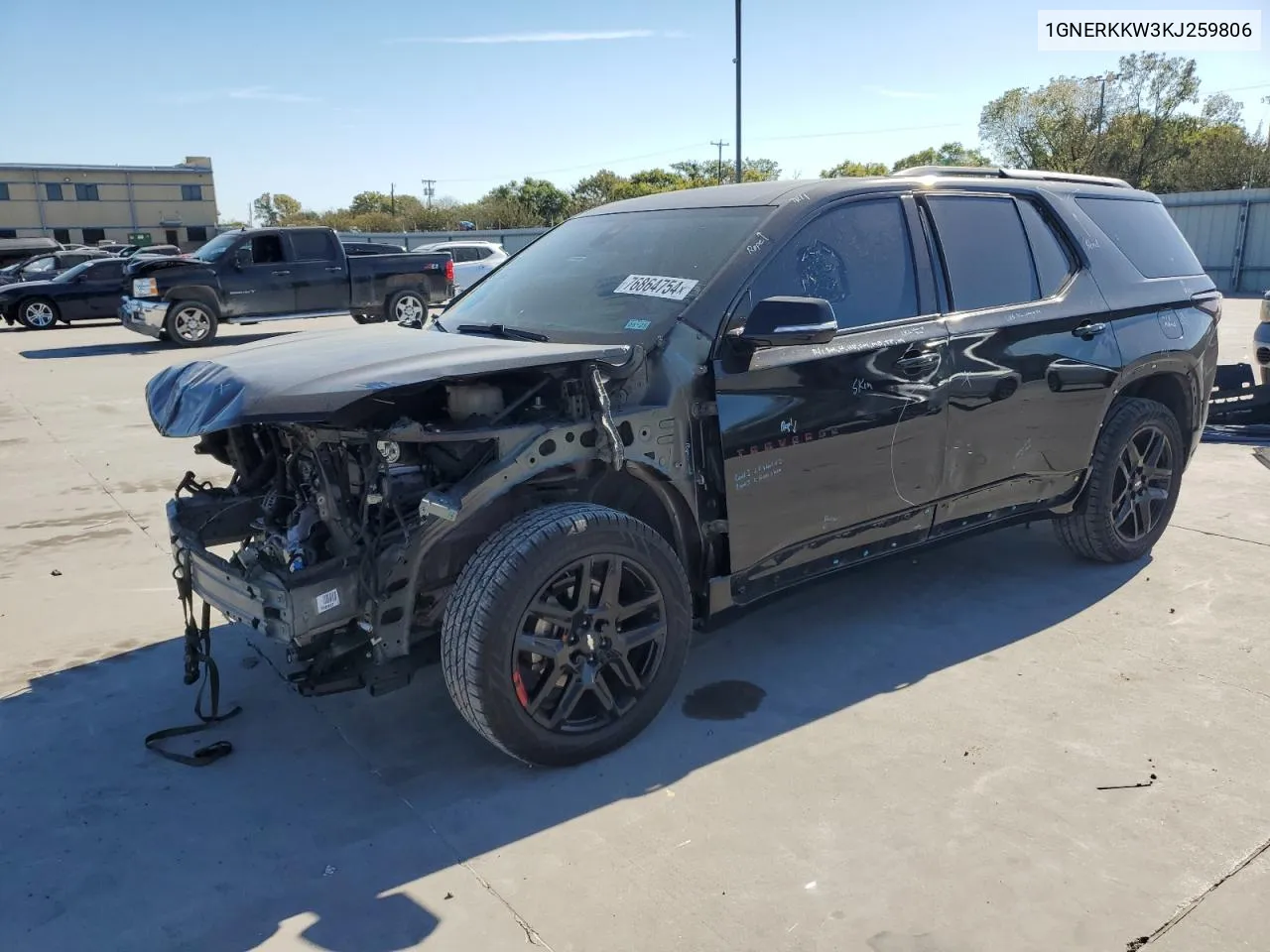 2019 Chevrolet Traverse Premier VIN: 1GNERKKW3KJ259806 Lot: 76864754