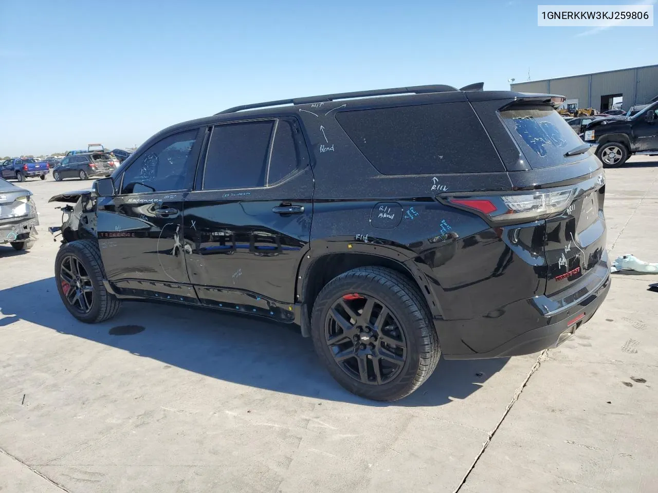 2019 Chevrolet Traverse Premier VIN: 1GNERKKW3KJ259806 Lot: 76864754