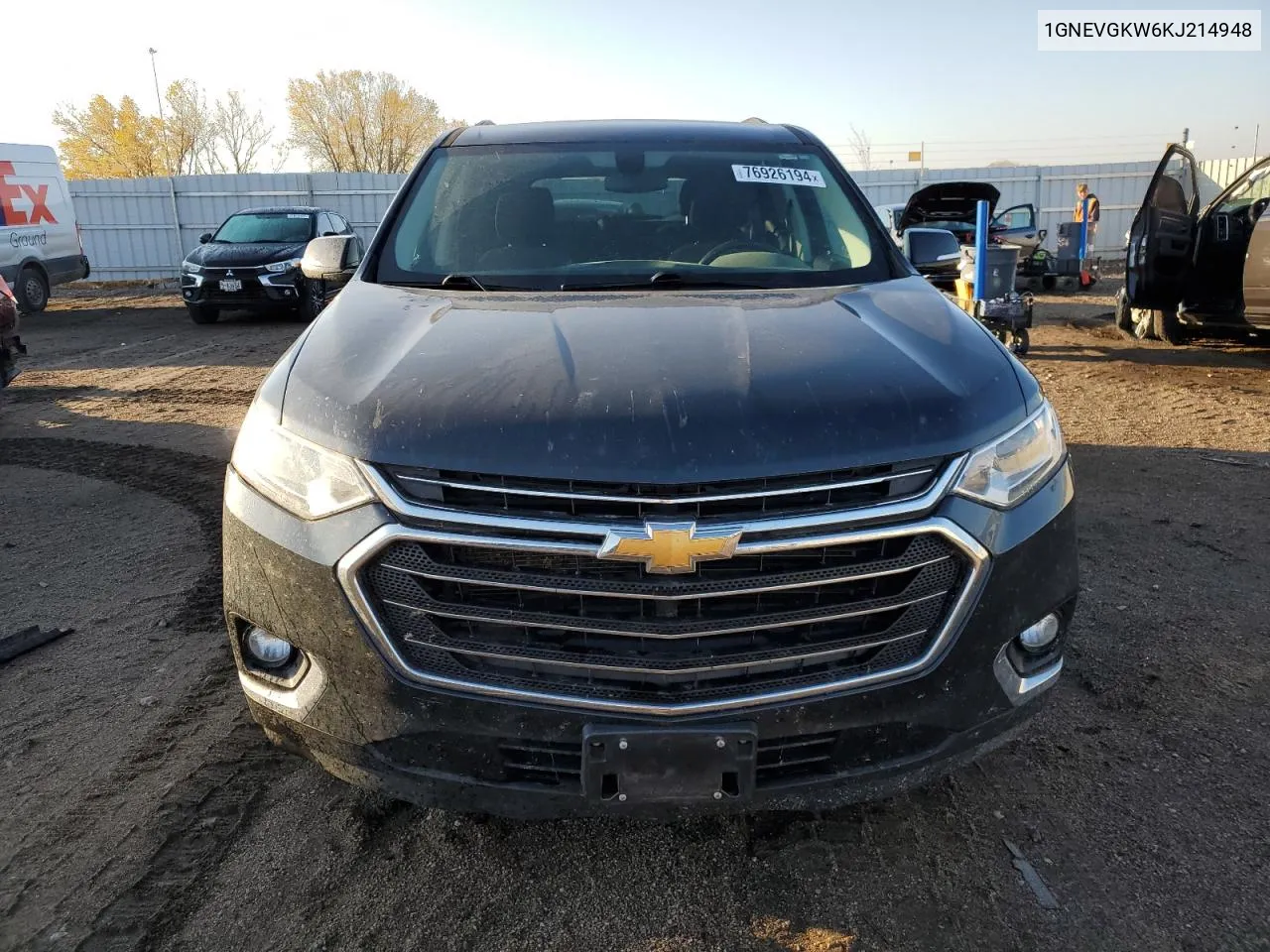 2019 Chevrolet Traverse Lt VIN: 1GNEVGKW6KJ214948 Lot: 76926194