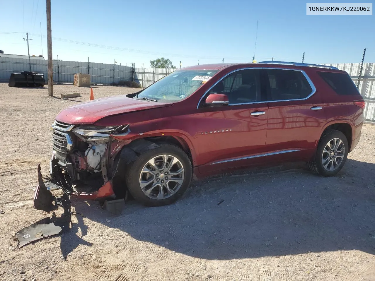 2019 Chevrolet Traverse Premier VIN: 1GNERKKW7KJ229062 Lot: 77232564