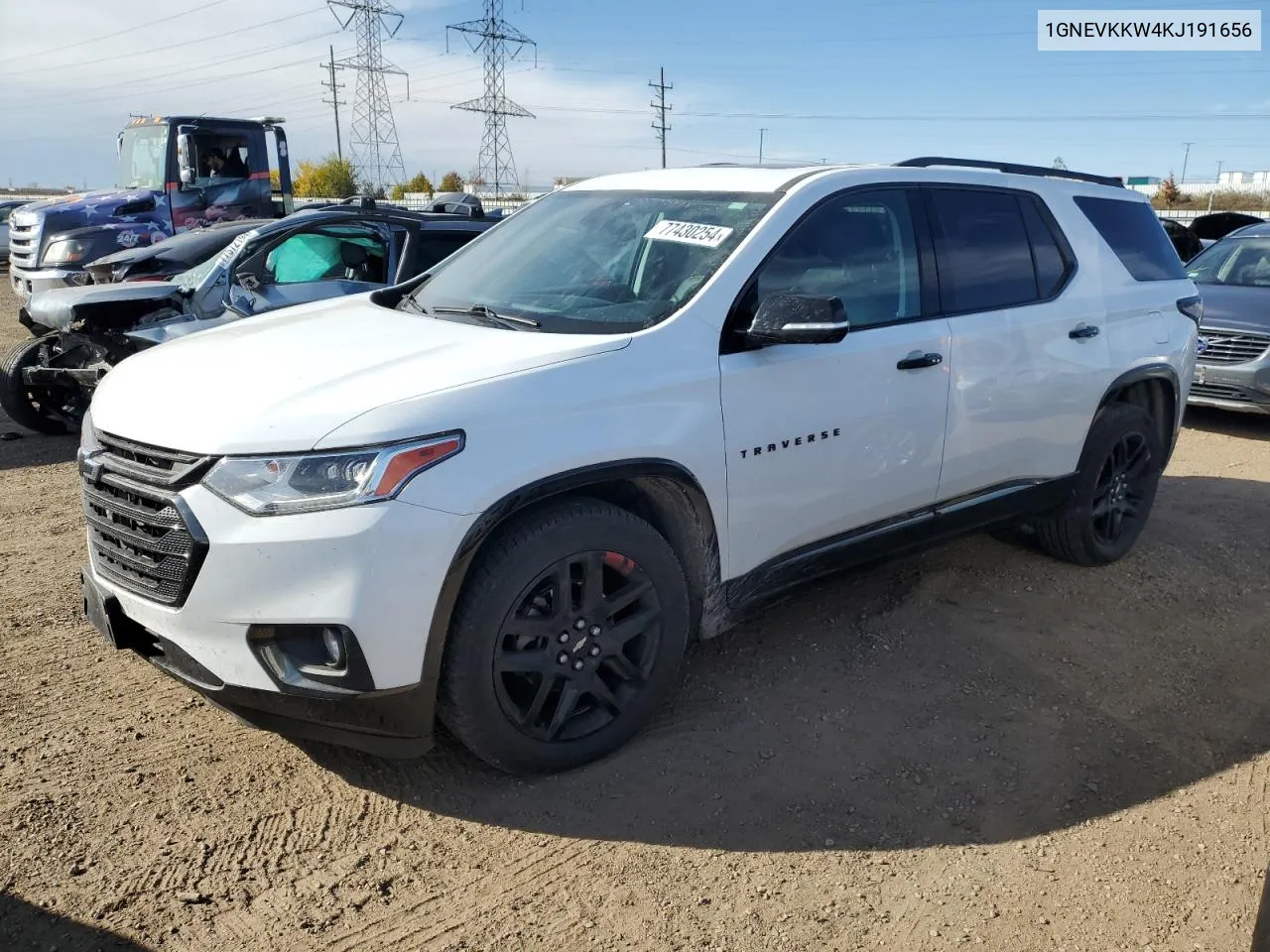 2019 Chevrolet Traverse Premier VIN: 1GNEVKKW4KJ191656 Lot: 77430254