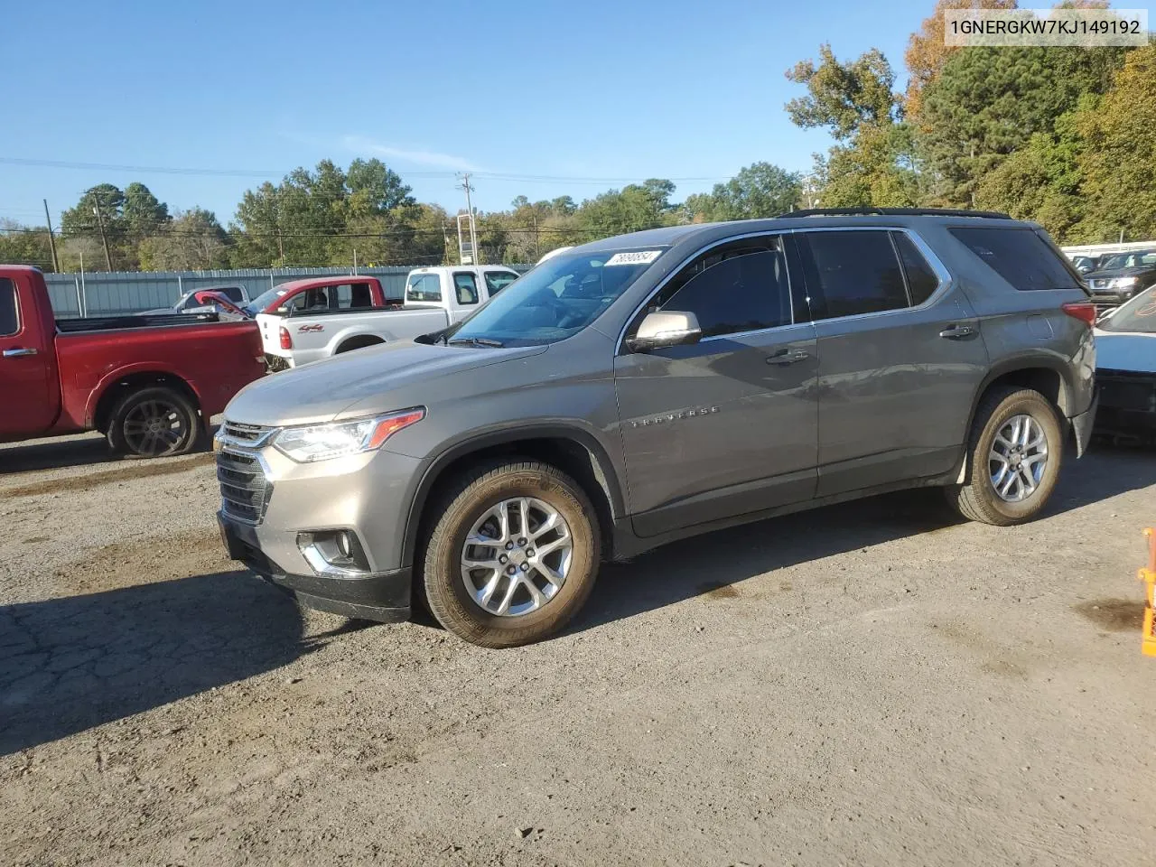 2019 Chevrolet Traverse Lt VIN: 1GNERGKW7KJ149192 Lot: 78090854