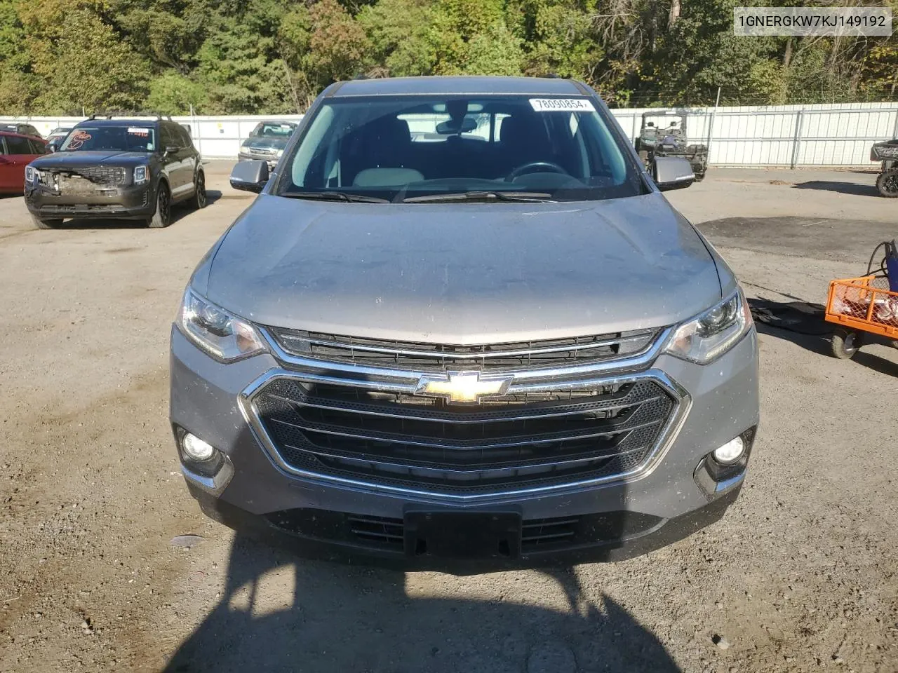 2019 Chevrolet Traverse Lt VIN: 1GNERGKW7KJ149192 Lot: 78090854