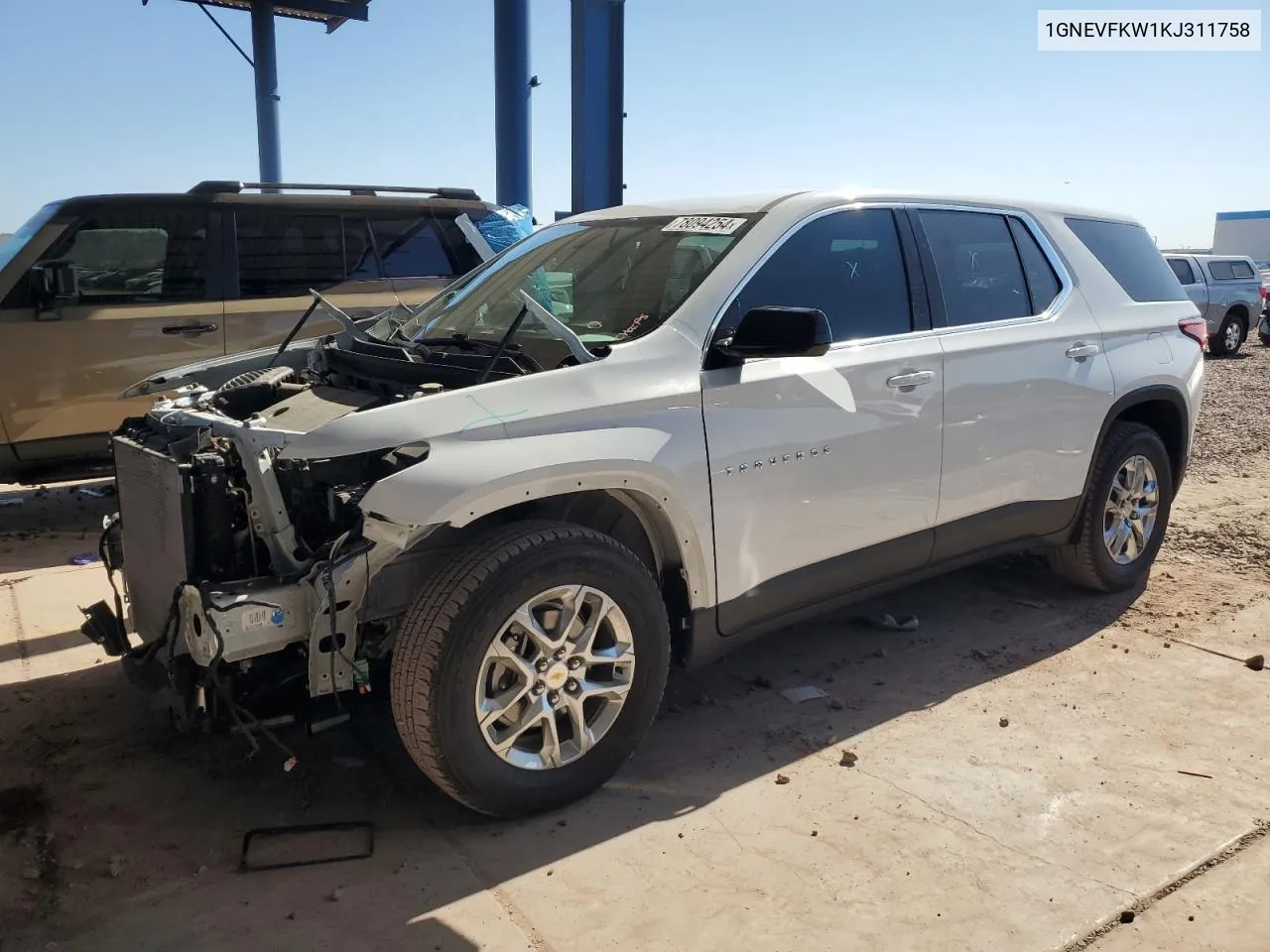 2019 Chevrolet Traverse Ls VIN: 1GNEVFKW1KJ311758 Lot: 78094254