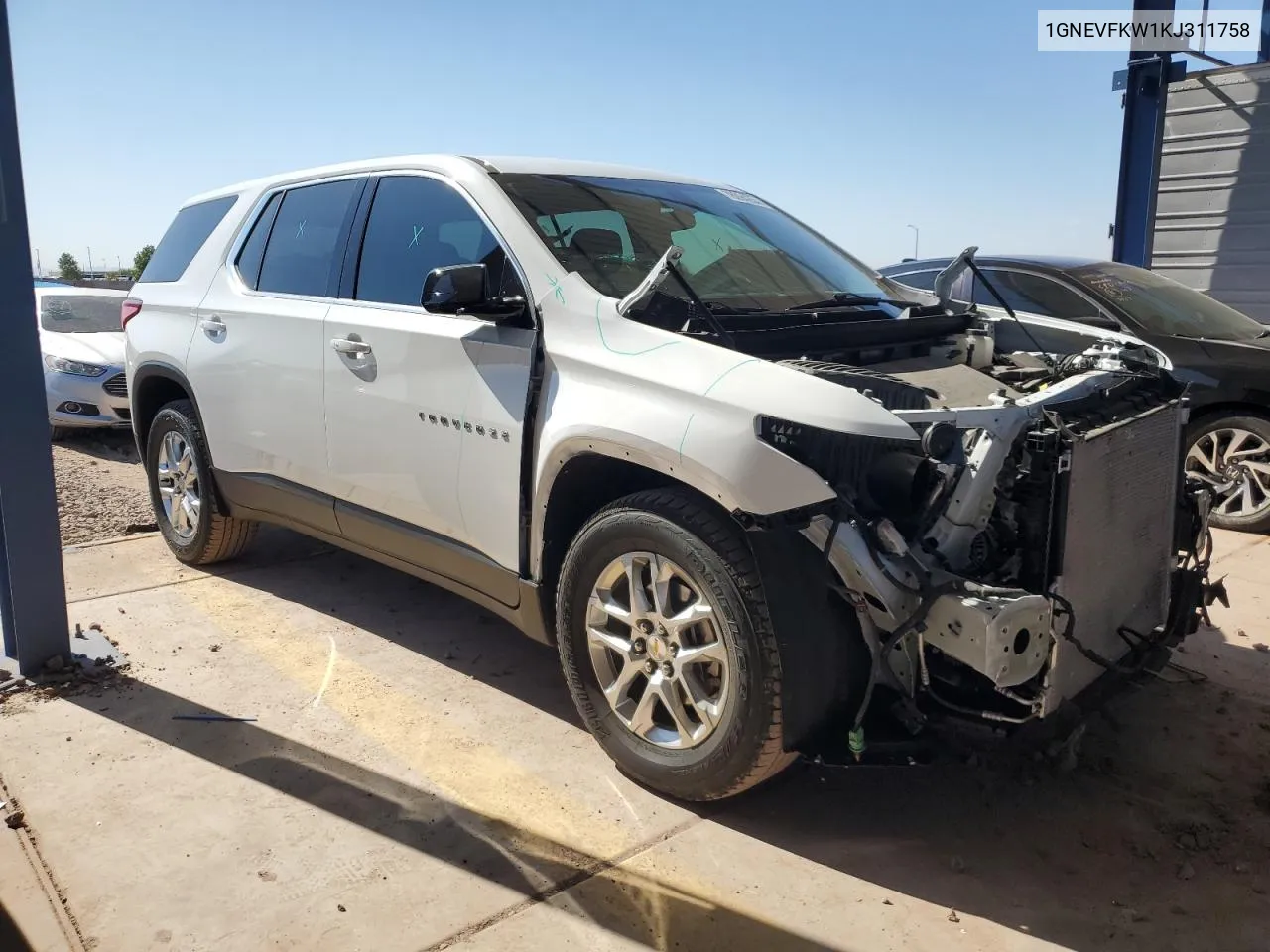 2019 Chevrolet Traverse Ls VIN: 1GNEVFKW1KJ311758 Lot: 78094254