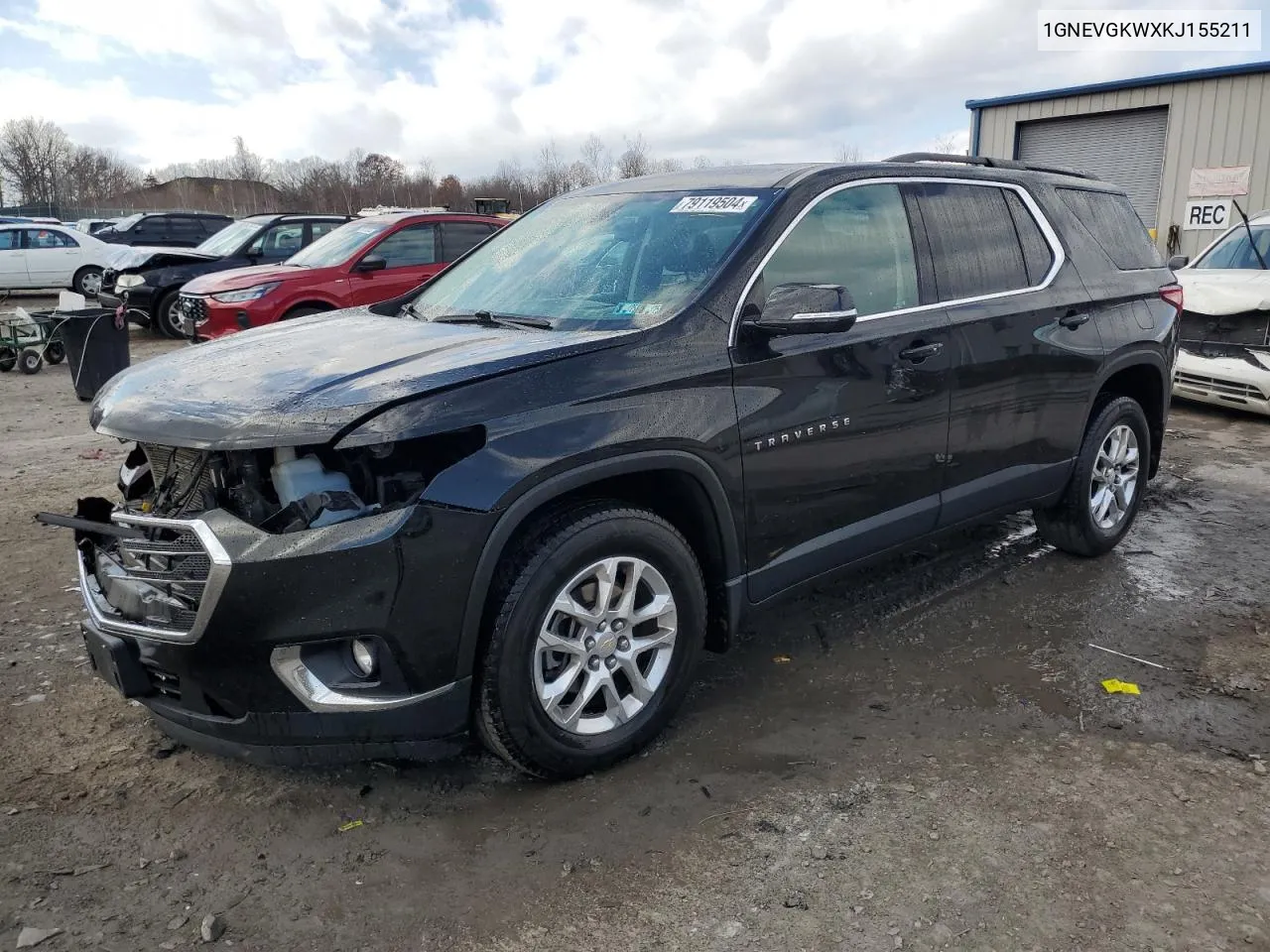 2019 Chevrolet Traverse Lt VIN: 1GNEVGKWXKJ155211 Lot: 79119504