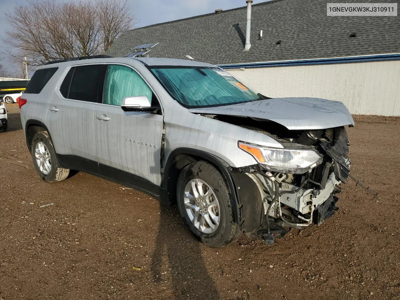 2019 Chevrolet Traverse Lt VIN: 1GNEVGKW3KJ310911 Lot: 79445624