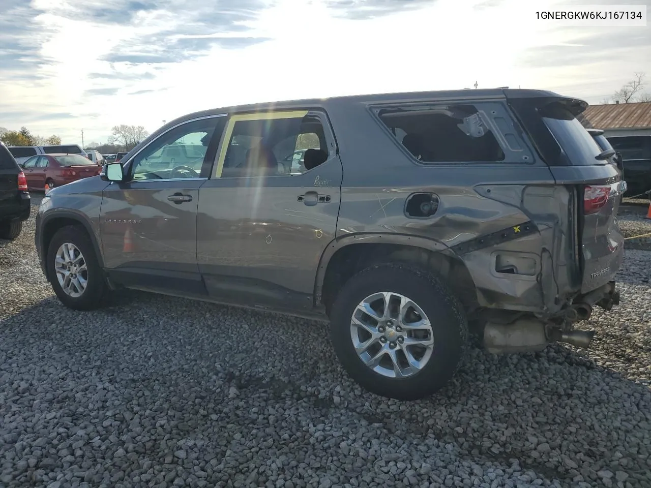 2019 Chevrolet Traverse Lt VIN: 1GNERGKW6KJ167134 Lot: 79557454