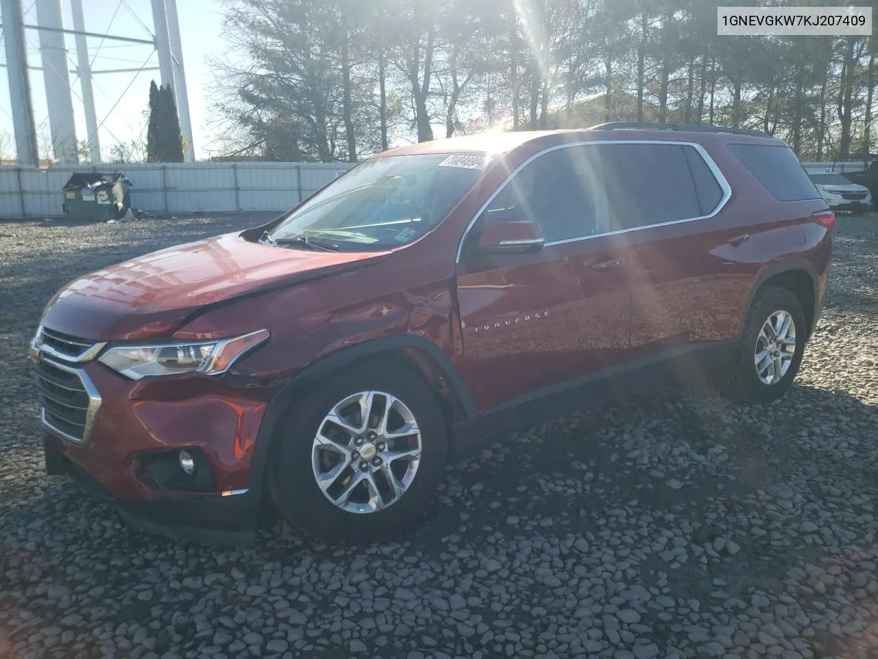 2019 Chevrolet Traverse Lt VIN: 1GNEVGKW7KJ207409 Lot: 80048904