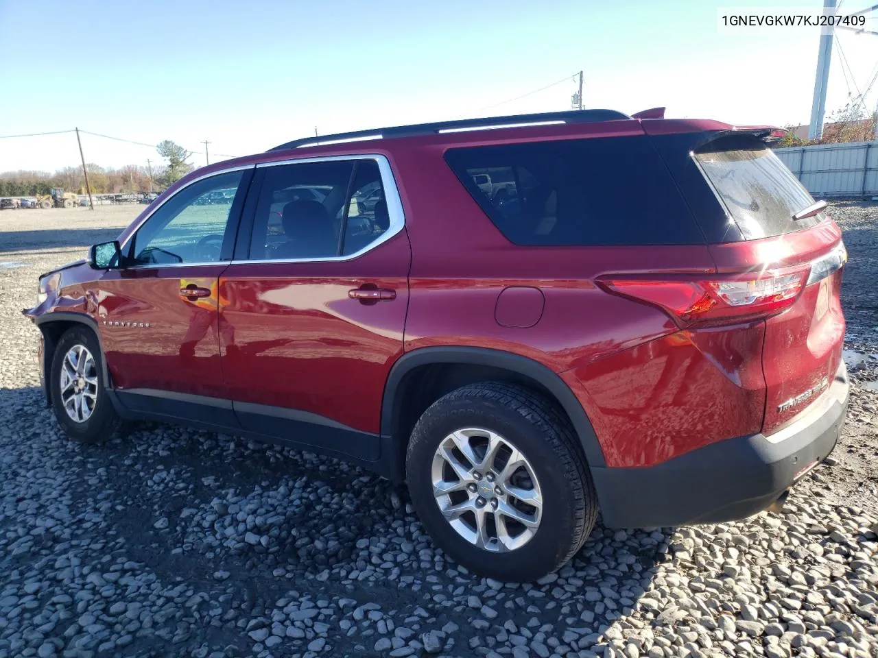 2019 Chevrolet Traverse Lt VIN: 1GNEVGKW7KJ207409 Lot: 80048904