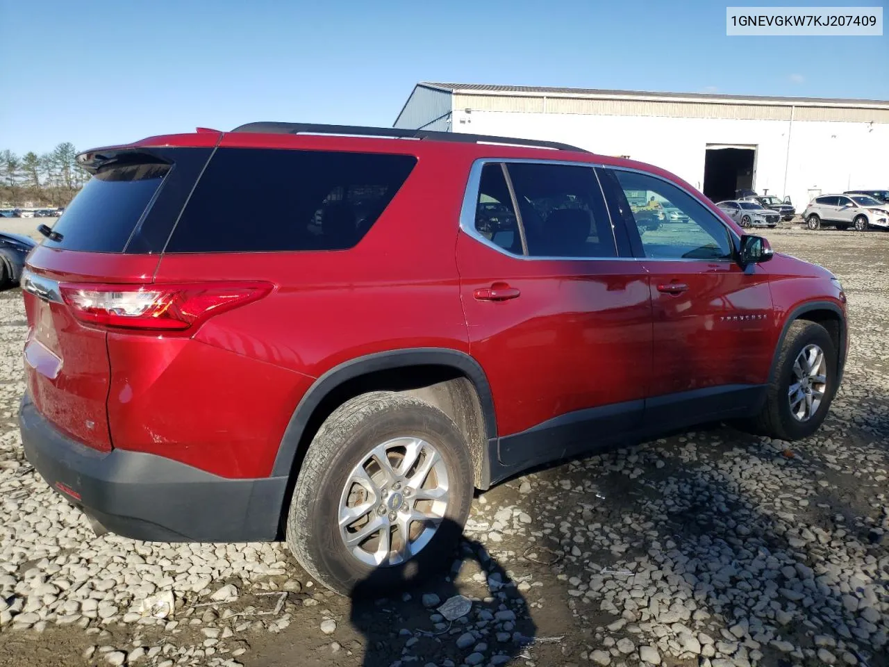 2019 Chevrolet Traverse Lt VIN: 1GNEVGKW7KJ207409 Lot: 80048904