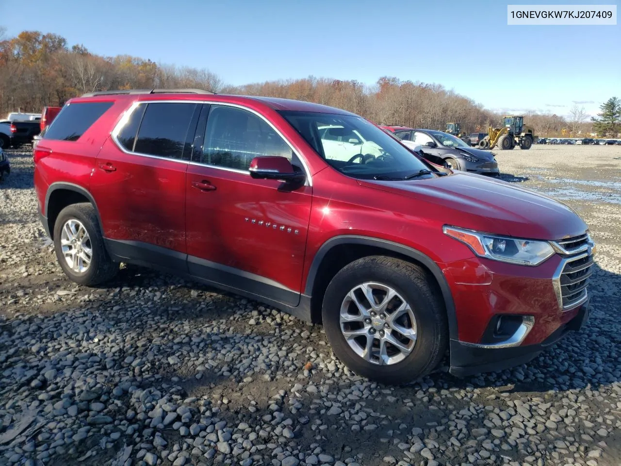 2019 Chevrolet Traverse Lt VIN: 1GNEVGKW7KJ207409 Lot: 80048904