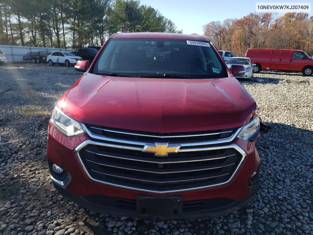 2019 Chevrolet Traverse Lt VIN: 1GNEVGKW7KJ207409 Lot: 80048904