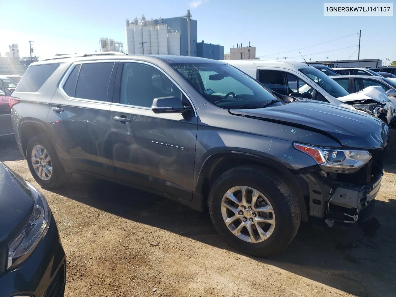 1GNERGKW7LJ141157 2020 Chevrolet Traverse Lt