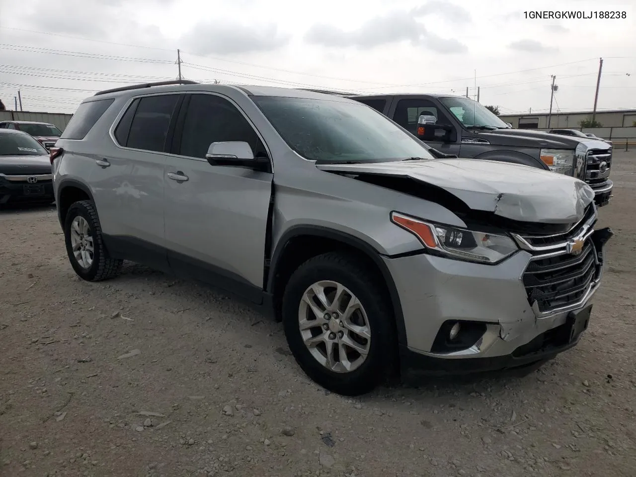 2020 Chevrolet Traverse Lt VIN: 1GNERGKW0LJ188238 Lot: 58734924