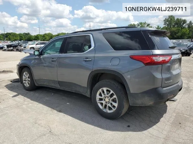 2020 Chevrolet Traverse Lt VIN: 1GNERGKW4LJ239711 Lot: 61622724