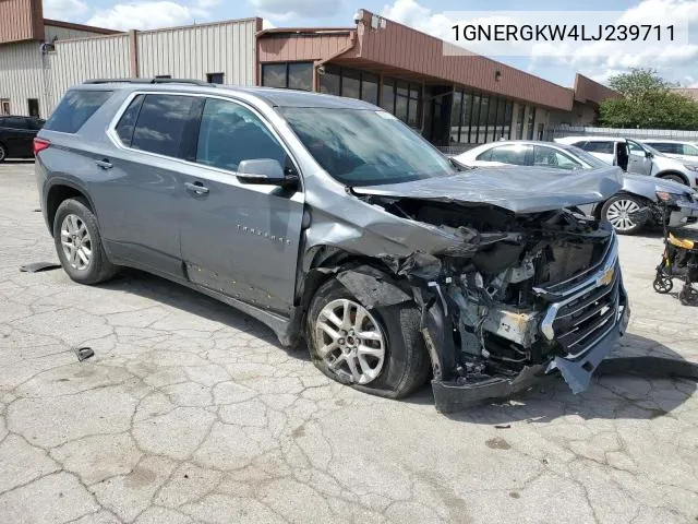 1GNERGKW4LJ239711 2020 Chevrolet Traverse Lt