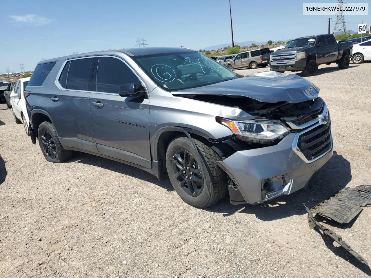 2020 Chevrolet Traverse Ls VIN: 1GNERFKW5LJ227979 Lot: 61708824