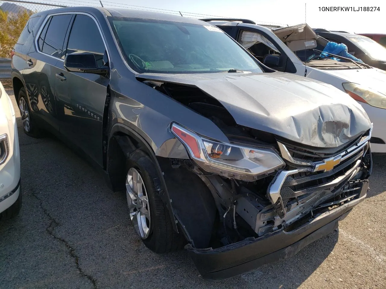 2020 Chevrolet Traverse Ls VIN: 1GNERFKW1LJ188274 Lot: 61883834