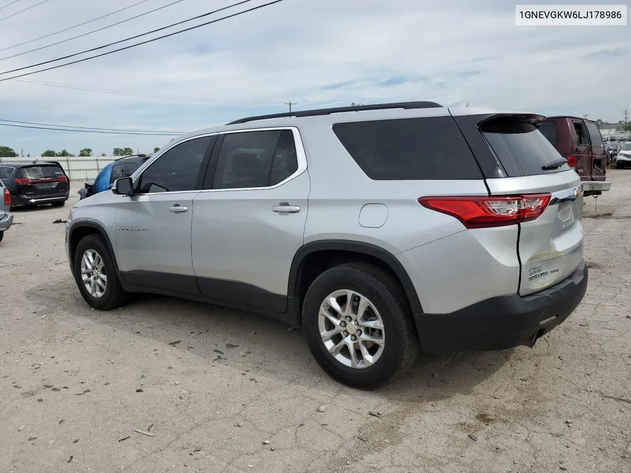 2020 Chevrolet Traverse Lt VIN: 1GNEVGKW6LJ178986 Lot: 61903954