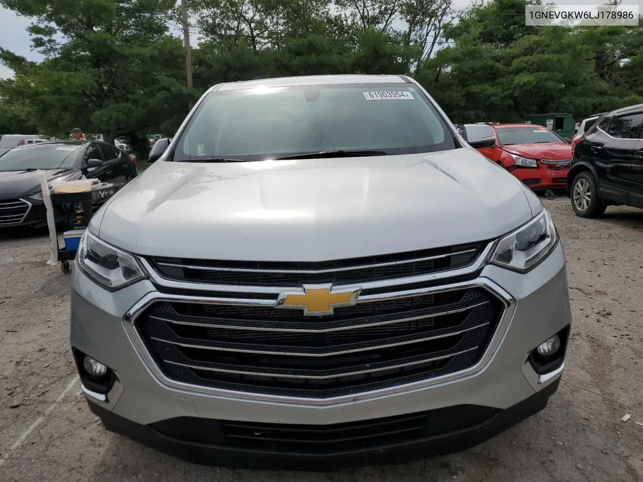 2020 Chevrolet Traverse Lt VIN: 1GNEVGKW6LJ178986 Lot: 61903954