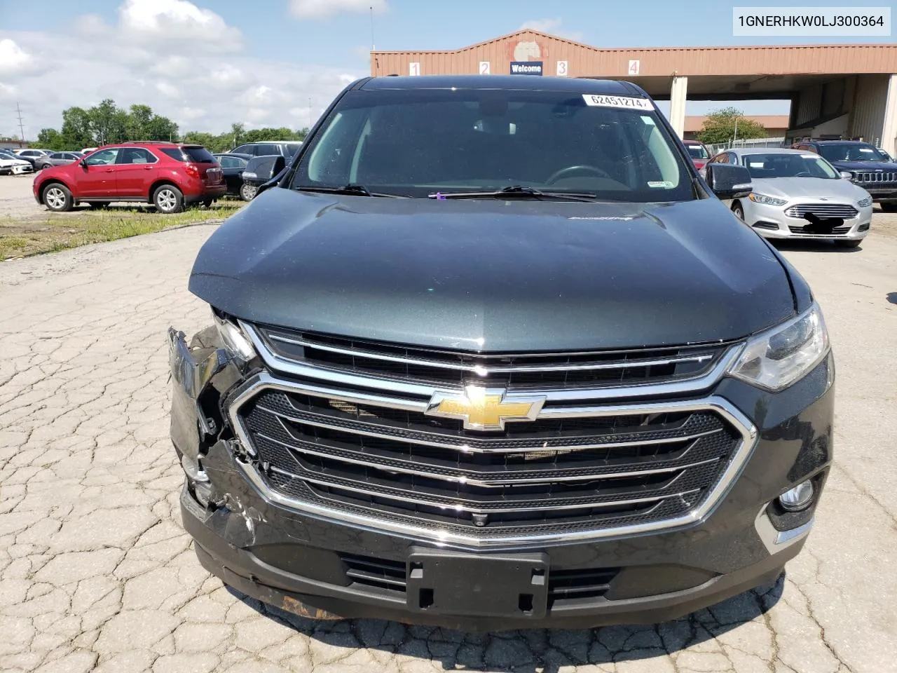 2020 Chevrolet Traverse Lt VIN: 1GNERHKW0LJ300364 Lot: 62451274