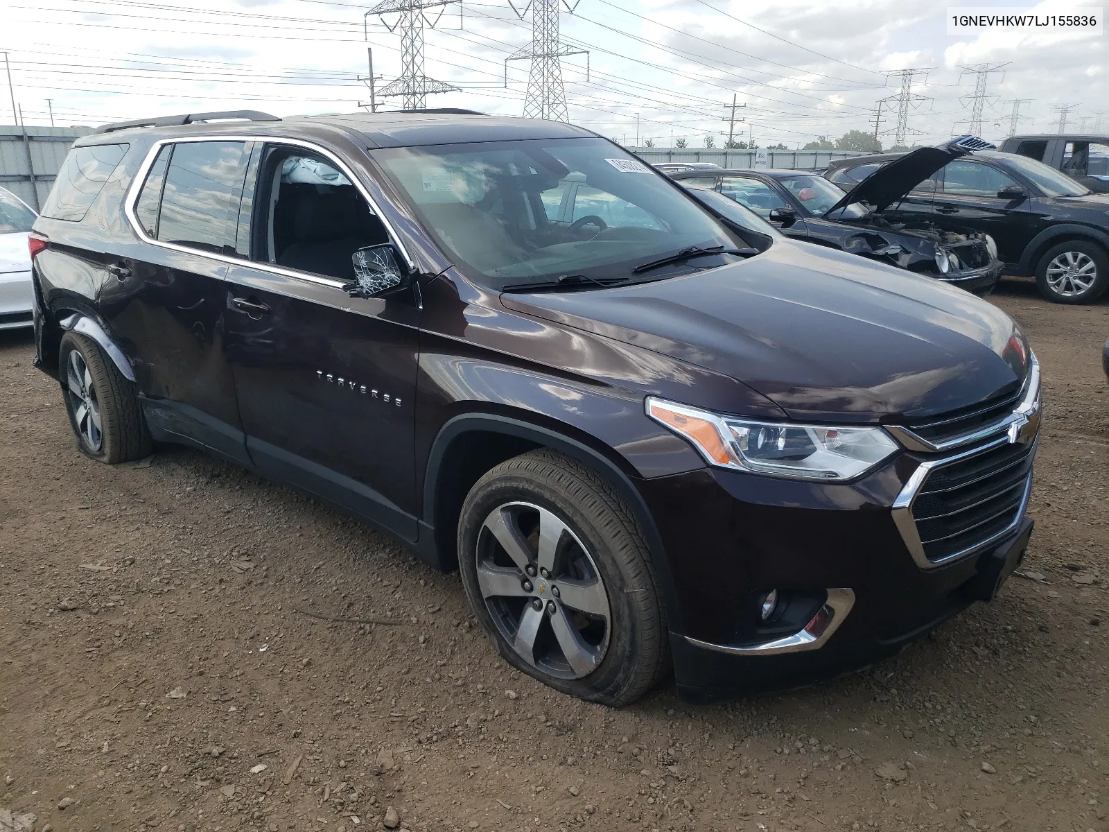 1GNEVHKW7LJ155836 2020 Chevrolet Traverse Lt