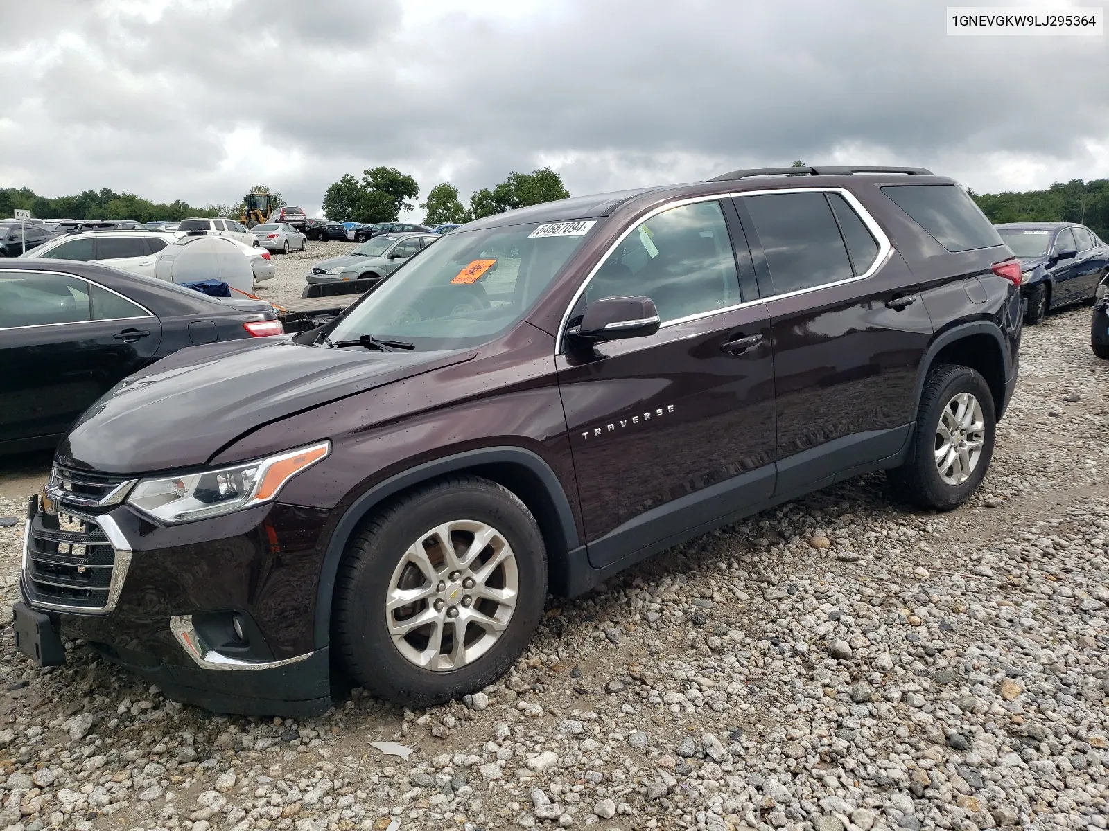 2020 Chevrolet Traverse Lt VIN: 1GNEVGKW9LJ295364 Lot: 64667094