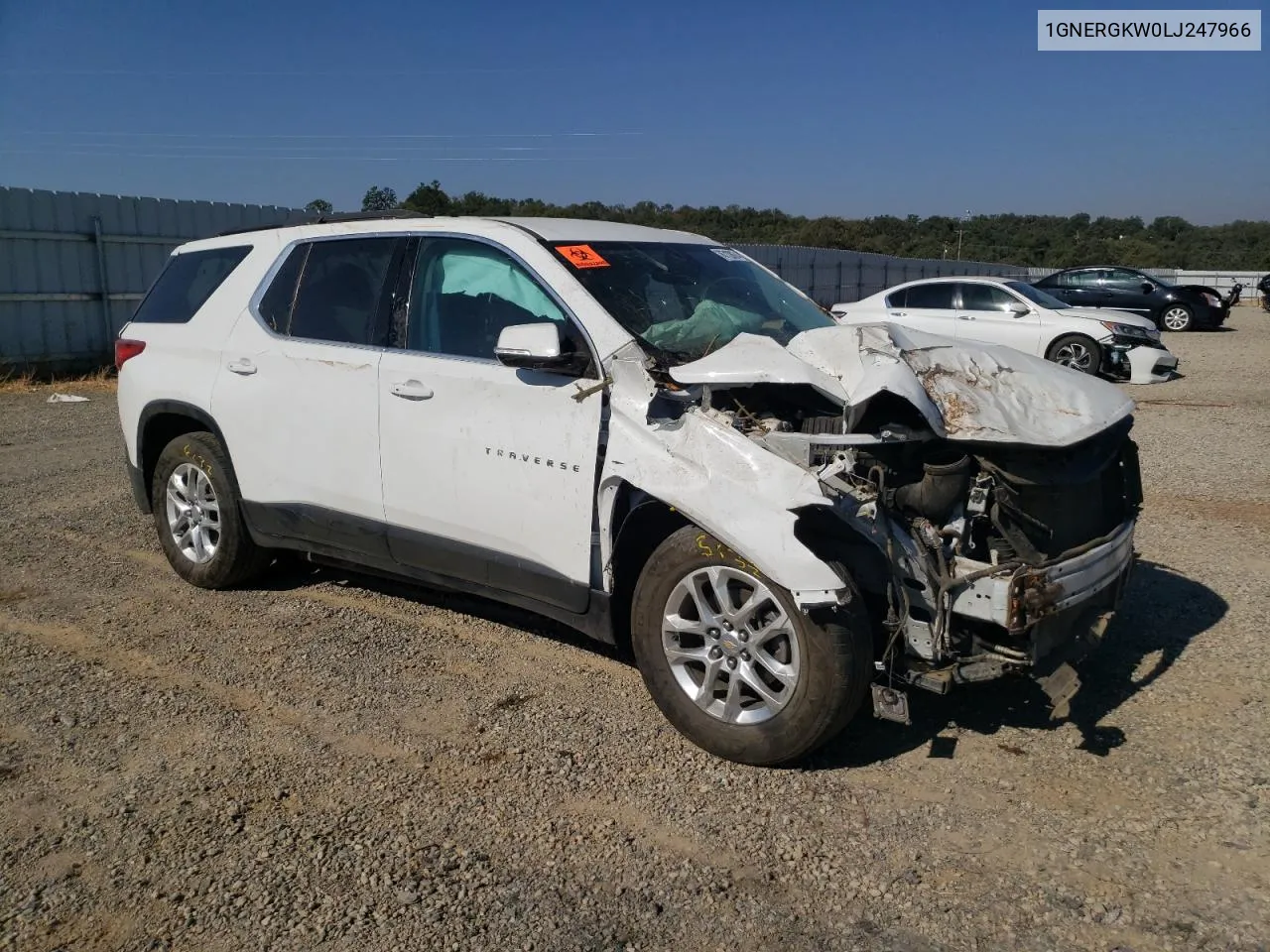 2020 Chevrolet Traverse Lt VIN: 1GNERGKW0LJ247966 Lot: 67128674