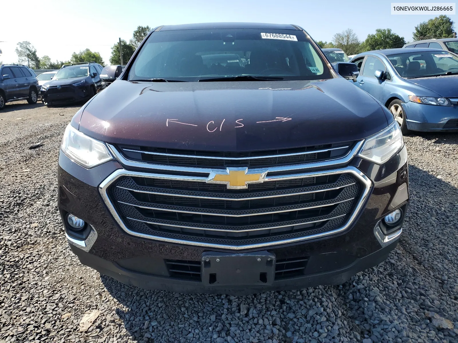 1GNEVGKW0LJ286665 2020 Chevrolet Traverse Lt