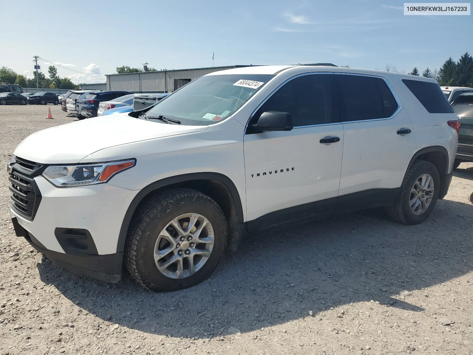 2020 Chevrolet Traverse Ls VIN: 1GNERFKW3LJ167233 Lot: 68044374