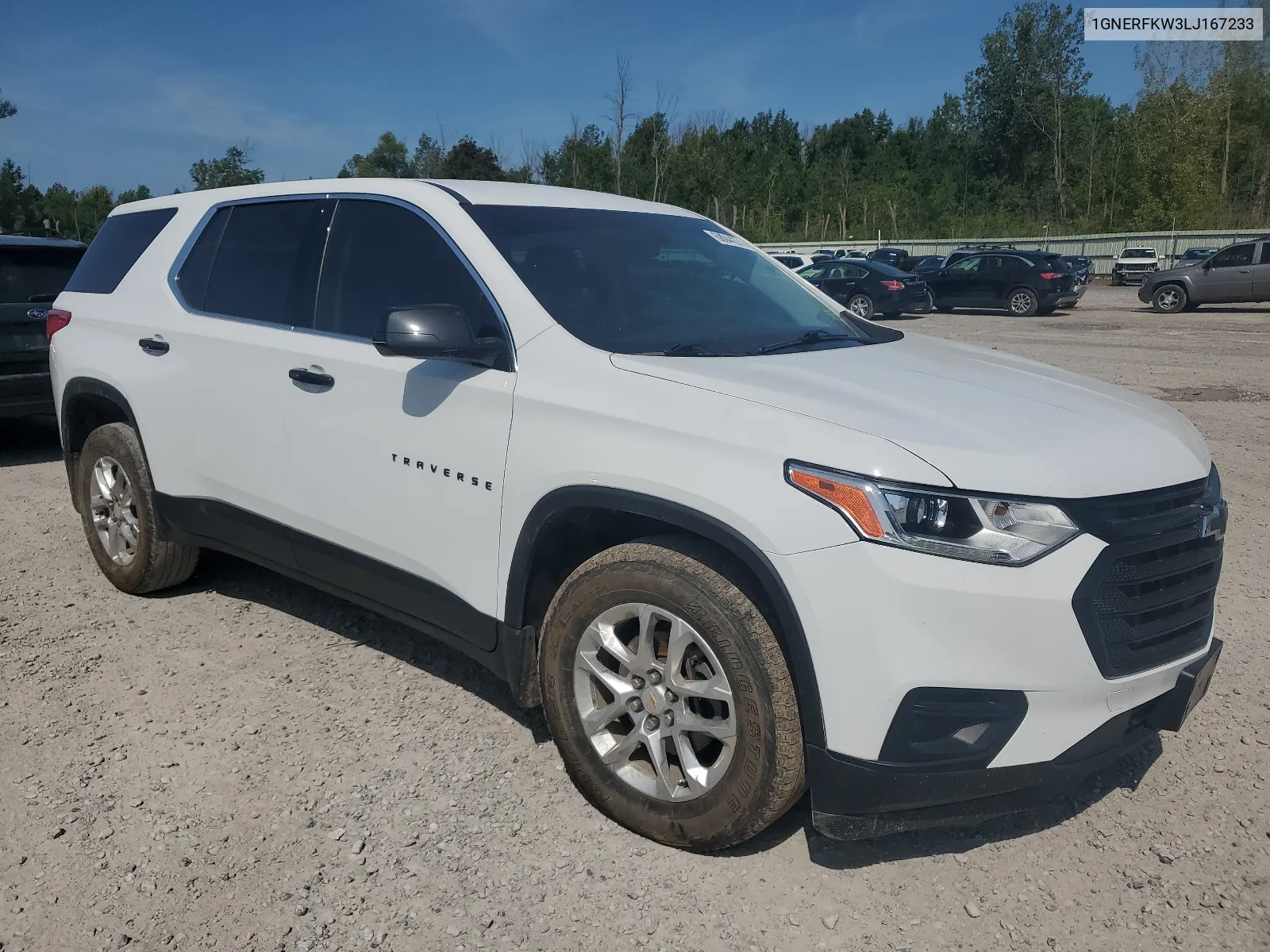 2020 Chevrolet Traverse Ls VIN: 1GNERFKW3LJ167233 Lot: 68044374